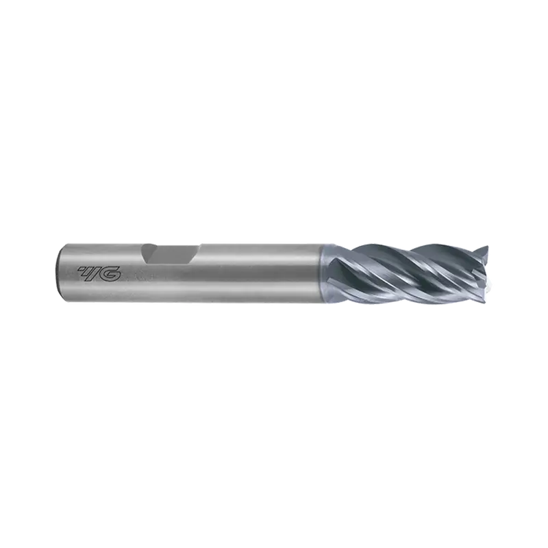 V7 Plus 4-Flute Multi-Helix Carbide Corner Radius End Mill – Long-Length, Flat Shank (Gmf59) 1