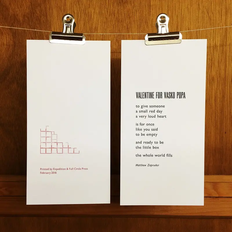 Valentine For Vasko Popa Limited-Edition Print 1