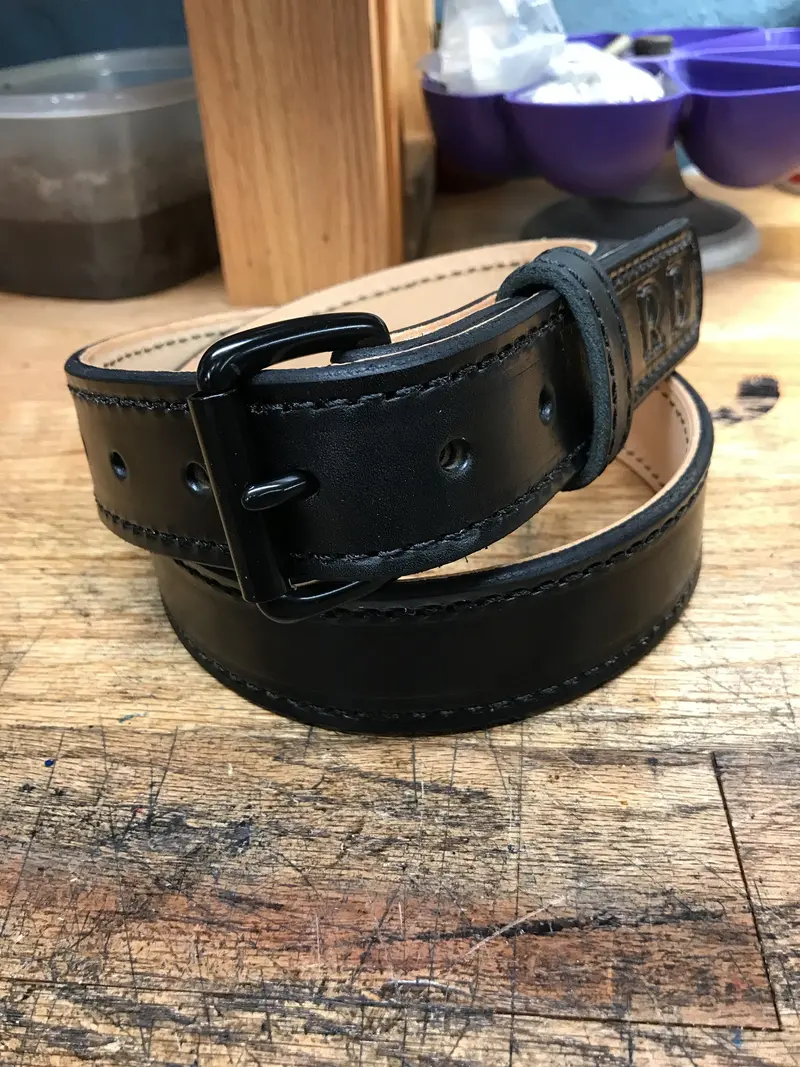Veg-Tanned Leather-Lined Duty Belt – On/Off Use 1