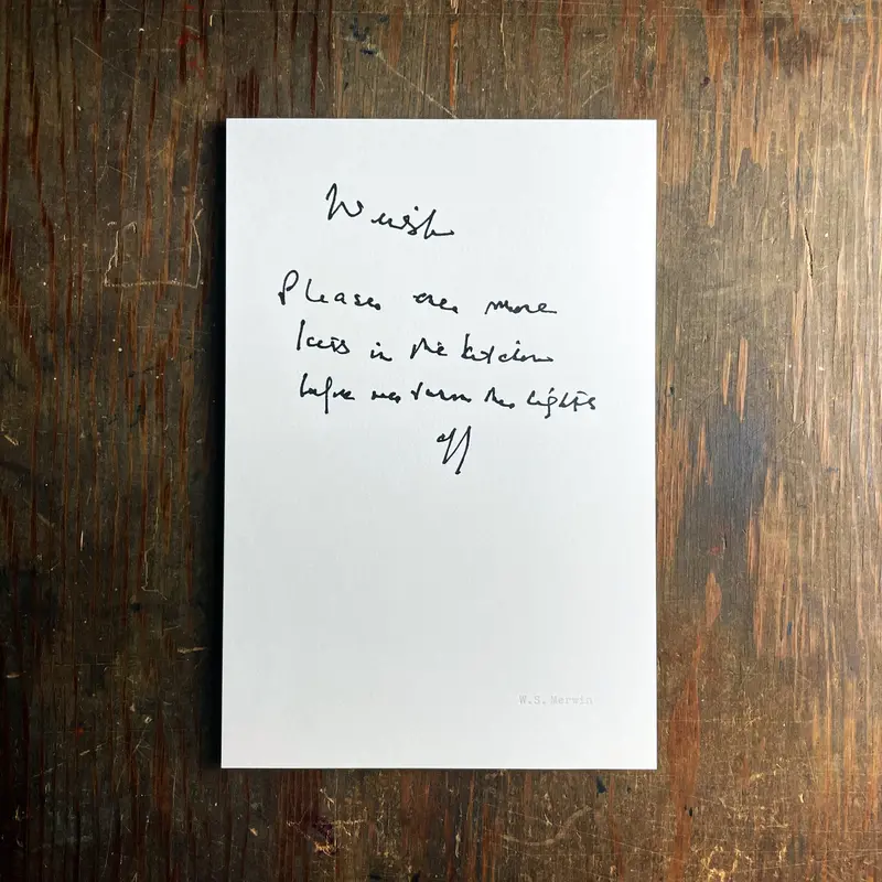 Wish Poetic Broadside 1