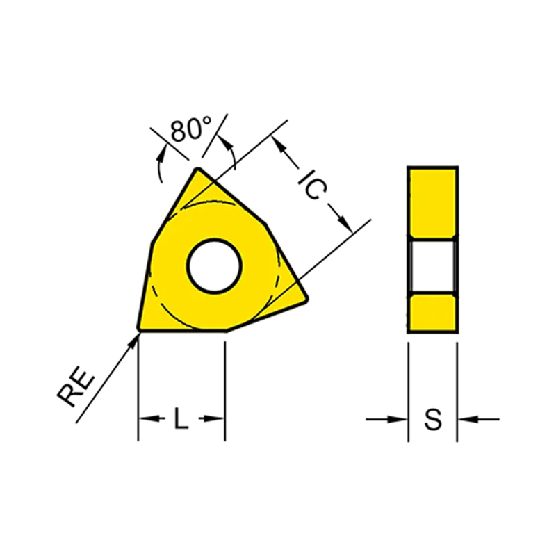 Wnmg-Uf 80° Trigonal Negative High-Precision Finishing Insert 1