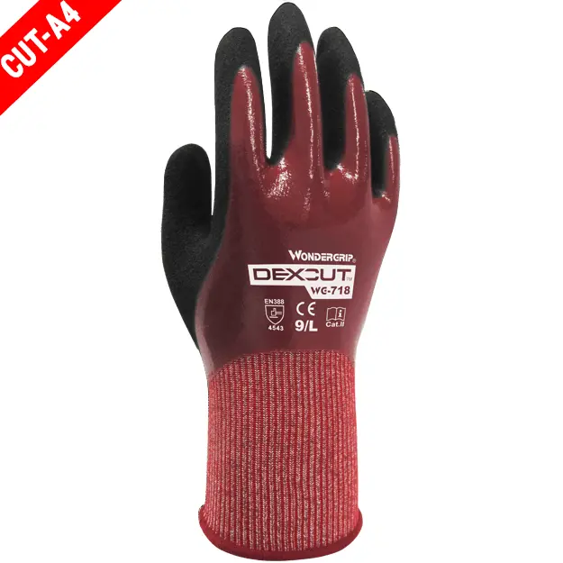Wonder Grip Dexcut Wg-718 A3 Cut-Resistant Nitrile-Coated Work Gloves — 12-Pair Case 1