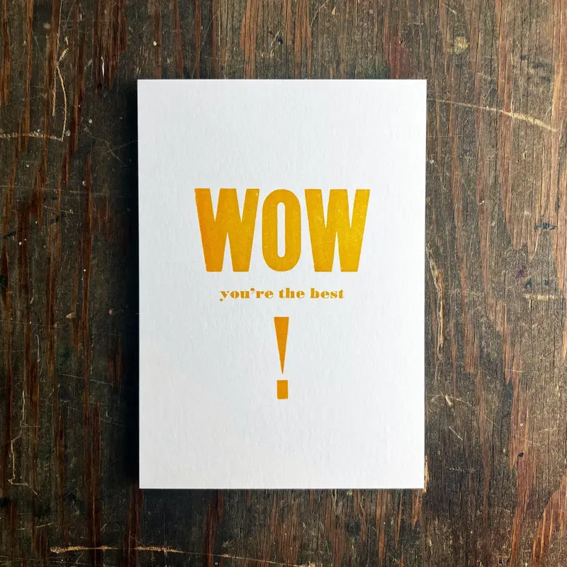 Wow You'Re The Best Celebration Notecard 1