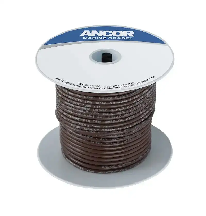 100-Foot #14 Awg Brown Tinned Copper Wire – Flexible & Corrosion-Resistant 1