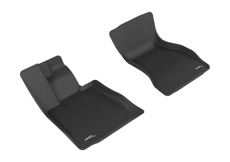 3D Maxpider Kagu Black Floor Mats – 2-Piece Front Set With All-Weather Traction Surface 1