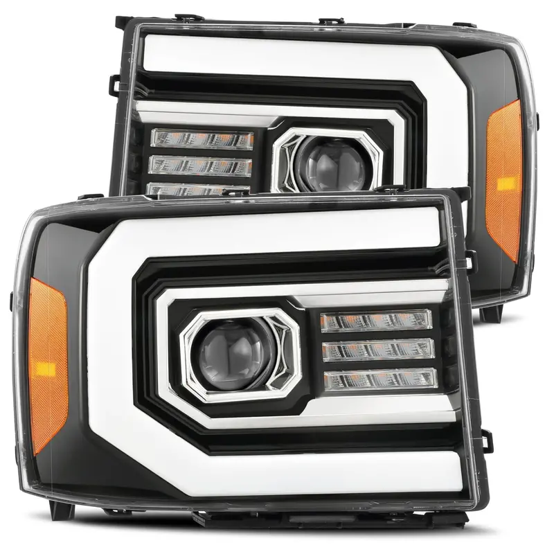 Alpharex 880097 Jet Black Led Projector Headlights – Plug-And-Play Modern Lighting 1