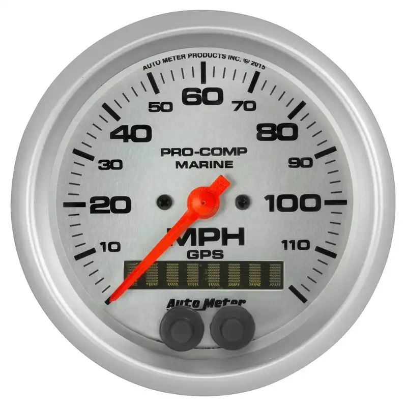 Autometer Marine-Grade 3-3/8" Gps Speedometer – 120 Mph Range With Silver Face 1