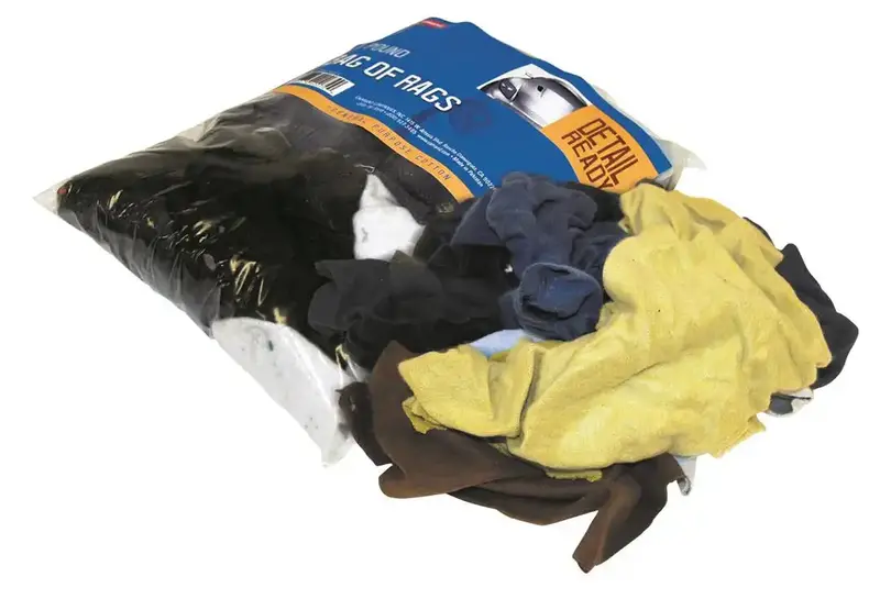Carrand 40072 1-Lb Bag Of Shop Rags – Heavy-Duty Cotton Utility Cloths 1