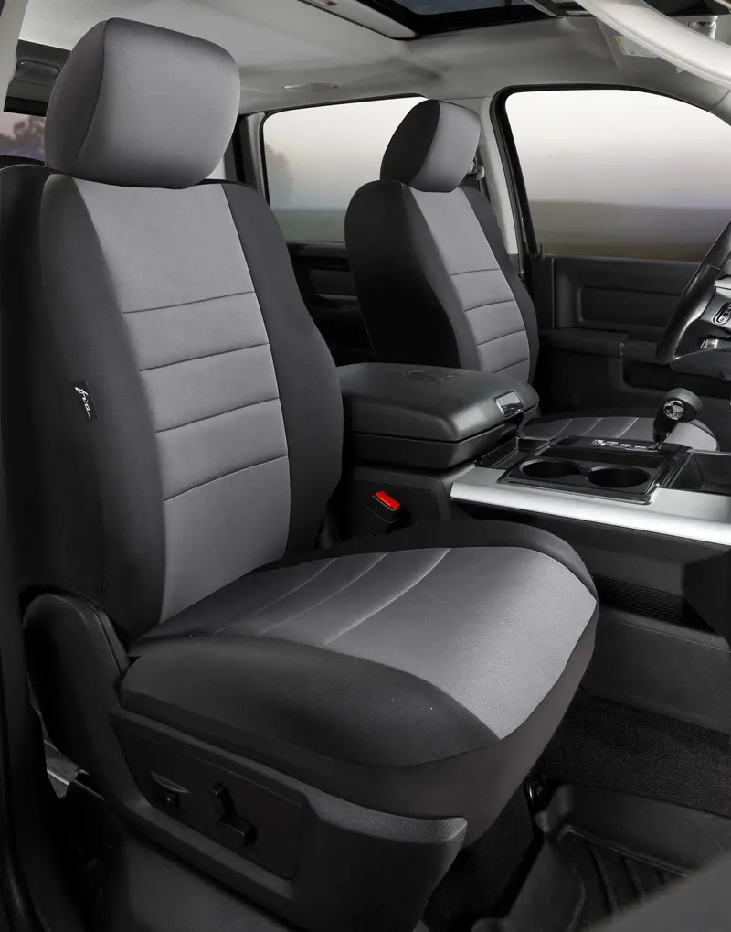 Fia Np99-36 Custom-Fit Front Seat Covers – Neoprene Construction, Black/Gray Center Panel, Np90 Series 1