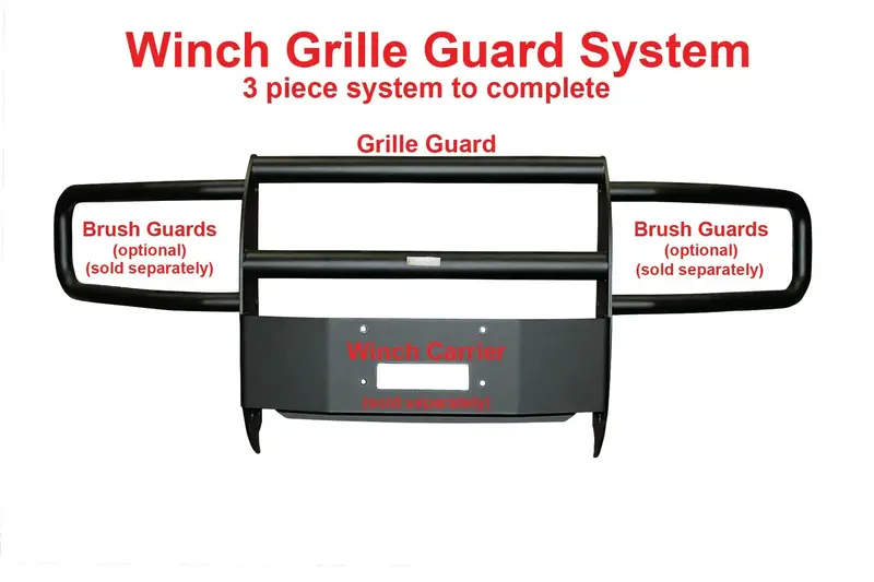 Go Industries 33637B Heavy-Duty Front Grille Guard – Steel Construction 1
