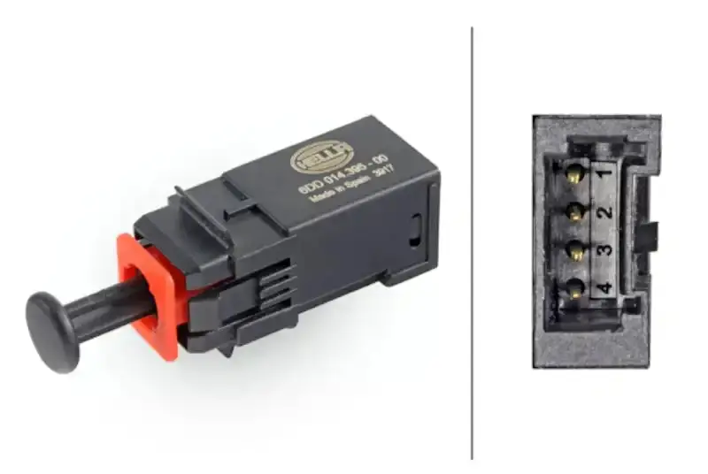 Hella 014395001 Brake Light Switch – Multi-Vehicle Fit For Opel, Fiat, Saab, Psa Models 1