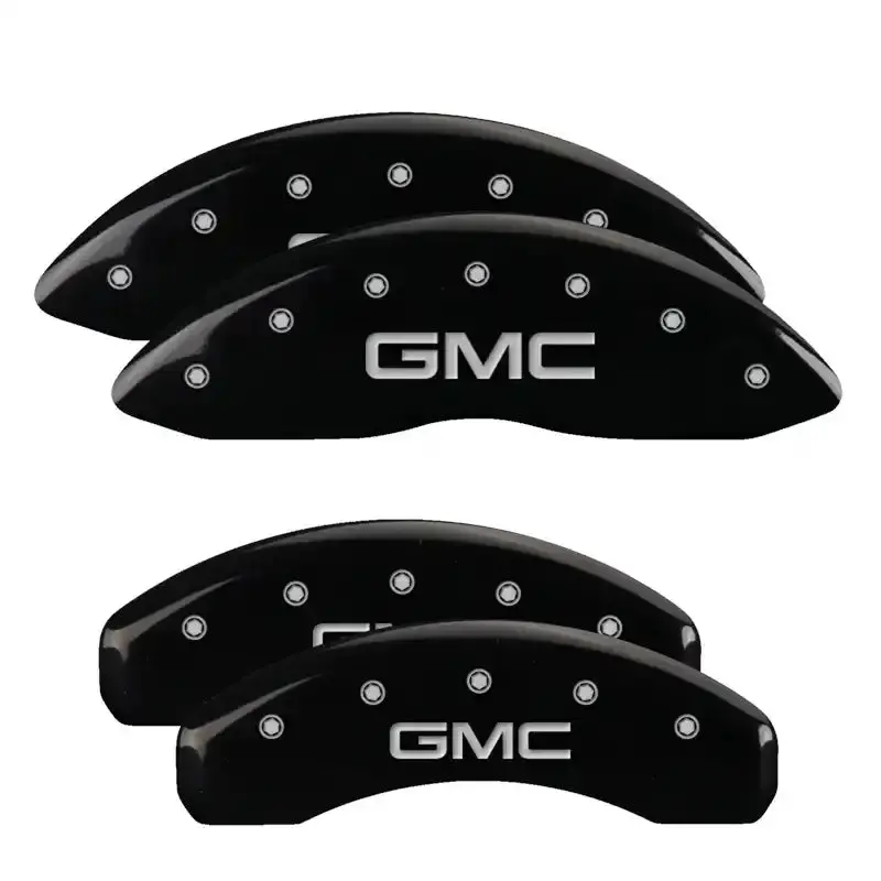 Mgp 4-Piece Engraved Caliper Cover Set – Front And Rear, Mopar-Compatible, Black Finish With Silver Accent 1