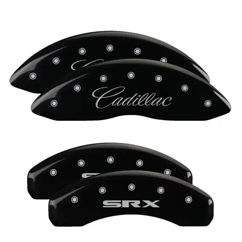 Mgp Engraved 4-Piston Caliper Covers – Front & Rear, Gmc Black Finish With Silver Accent 1