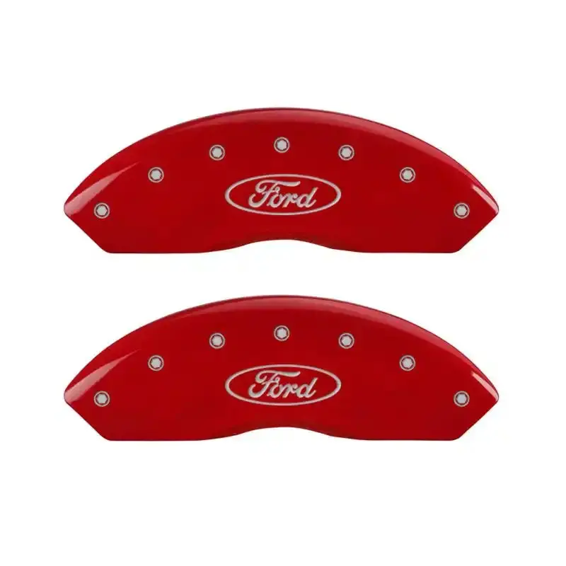 Mgp Engraved Caliper Covers – Front Pair With Oval Ford Logo And Red/Silver Finish 1
