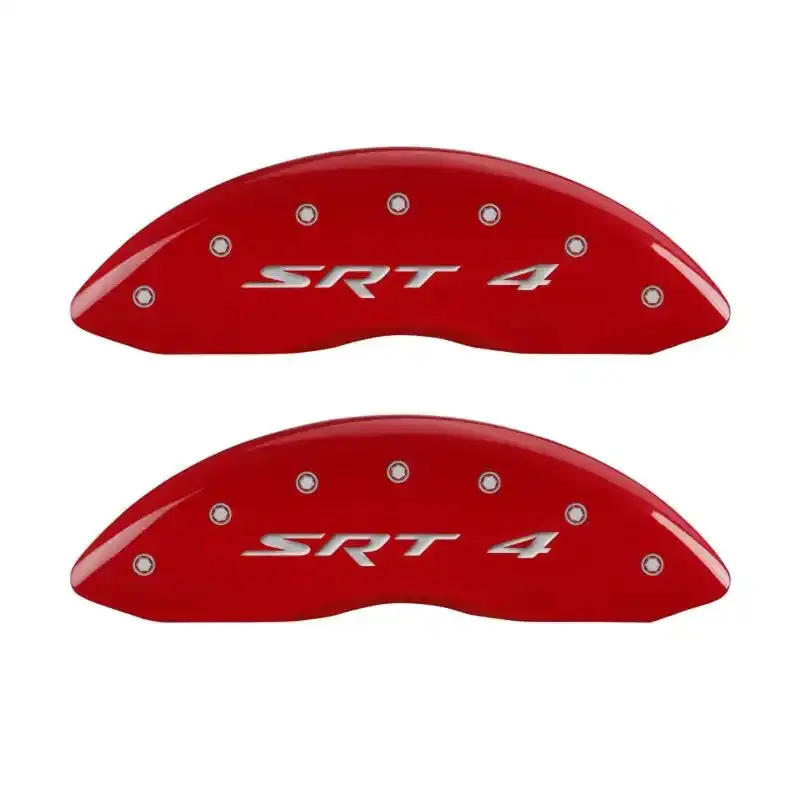Mgp Engraved Caliper Covers – Front Set With Srt4 Red And Silver Finish 1
