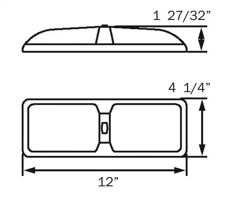 Rv Interior Dual-Function Dome Light – 12V Led, Compact Design For Recreational Vehicles 1