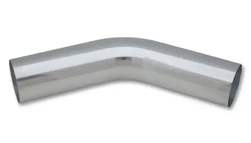 Vibrant Polished Aluminum Tubing – 1.5" Od, 45° Bend, Universal Fit 1